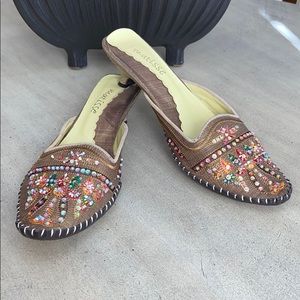 Matisse Golden/Bronze Mules w/Beading